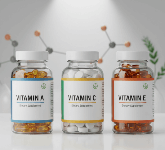 Vitamins A, C, and E